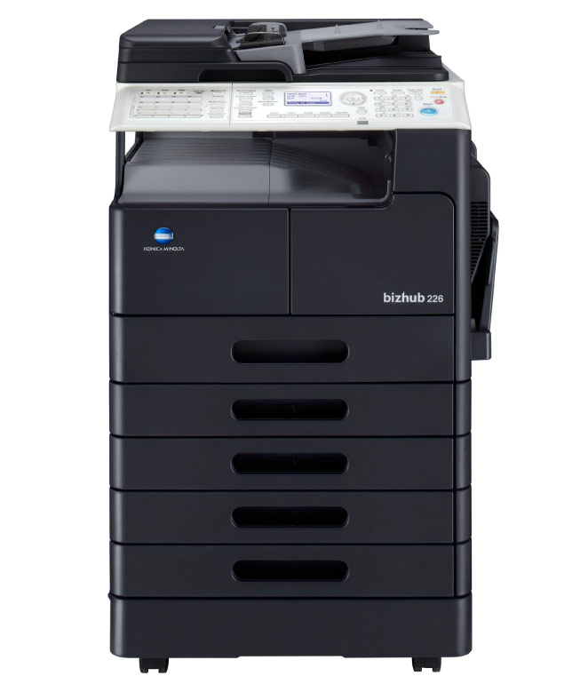 Konica Minolta bizhub 226 multifunction Black & White copier.