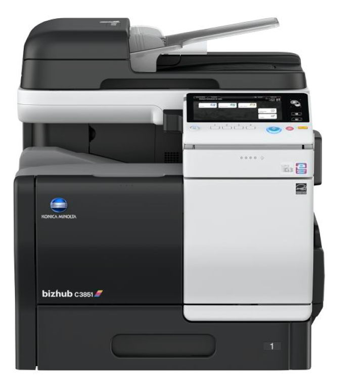 Konica Minolta bizhub c3851 multifunction colour copier.