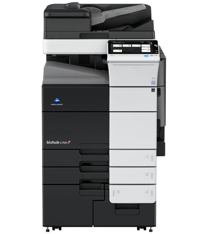 Konica Minolta bizhub c759 multifunction colour copier.
